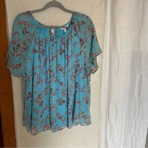 LC Lauren Conrad Floral Blouse with Elegant Design